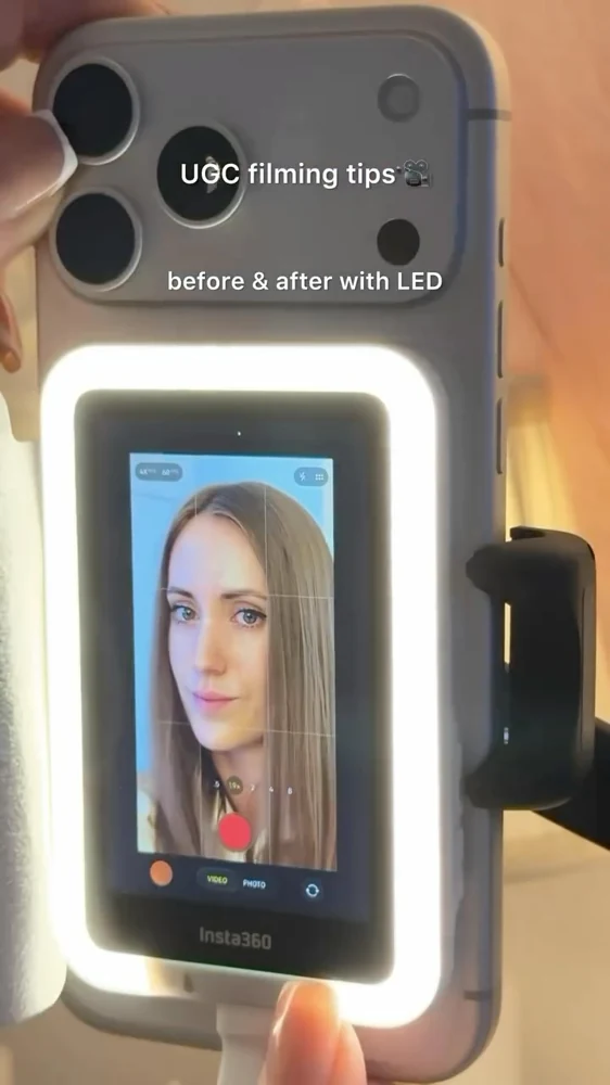 حوّل الآيفون إلى كاميرا سيلفي بشاشة خلفية!  شاشة سيلفي مغناطيسية من Insta360 تتيح لك مشاهدة نفسك أثناء التصوير بالكاميرا الخلفية