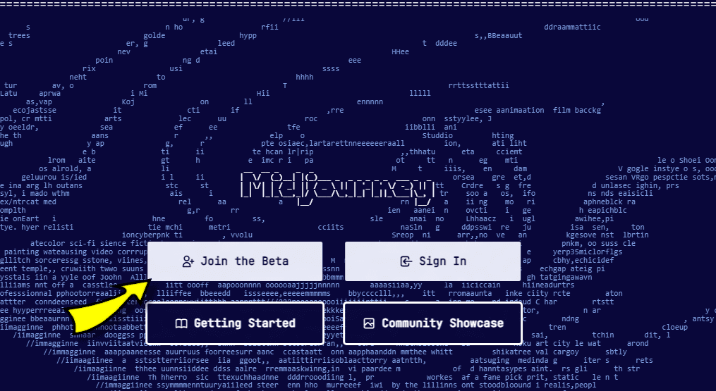 الدخول على موقع الأداه midjourney لربطها بالمنصة