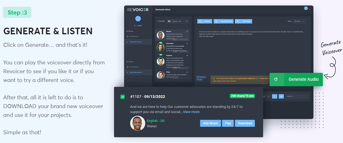 تحويل النص إلى صوت عبر موقع Revoicer - شرح موقع revoicer كيف تربح