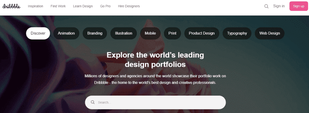 موقع Dribbble