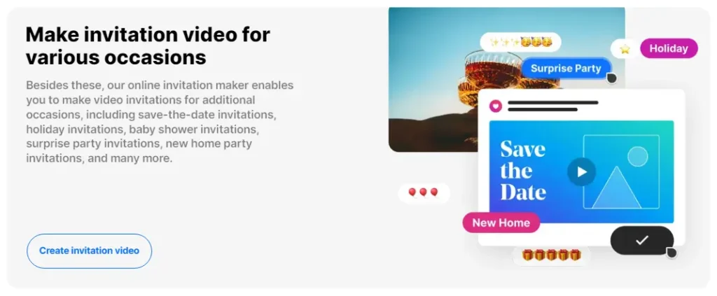 عمل فيديو دعوة لمختلف المناسبات ومتعددة ، الربح من موقع invideo.io 