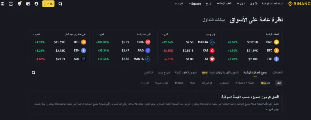 التداول اليومي علي بينانس