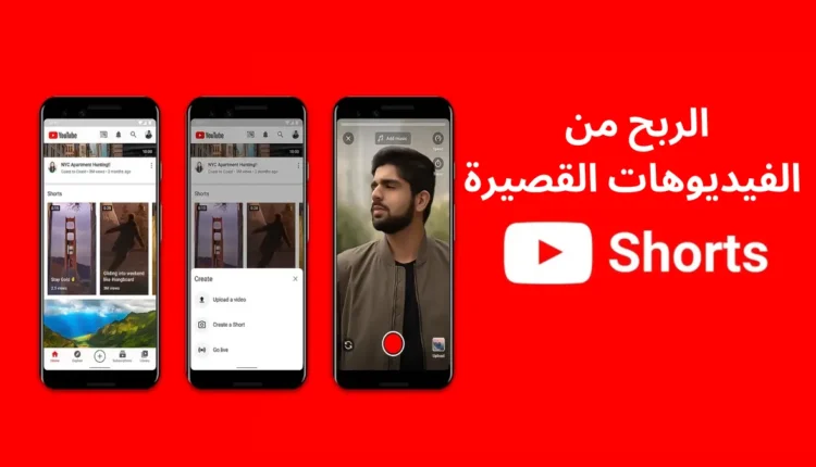 الربح من shorts youtube