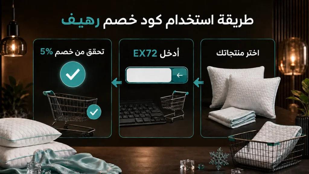 طريقة استخدام كود خصم رهيف EX72 والتحقق من خصم 5%