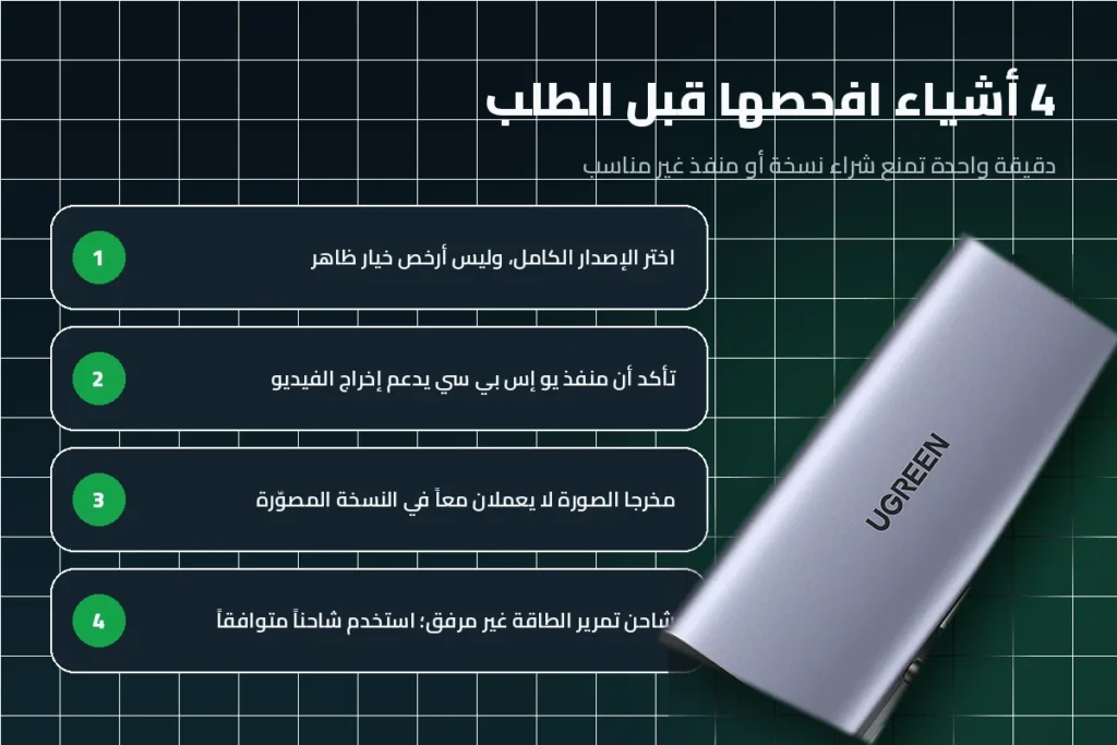 نصائح قبل شراء موزع UGREEN USB‑C من AliExpress