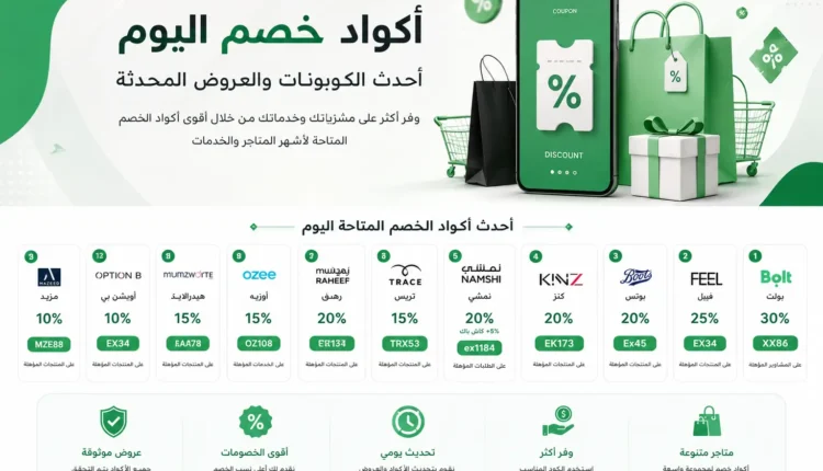 دليل اختيار كود الخصم